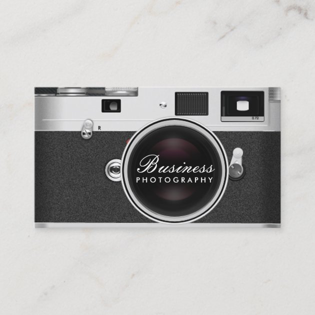 Photographer Classic Camera Photography Business Card (front side)
