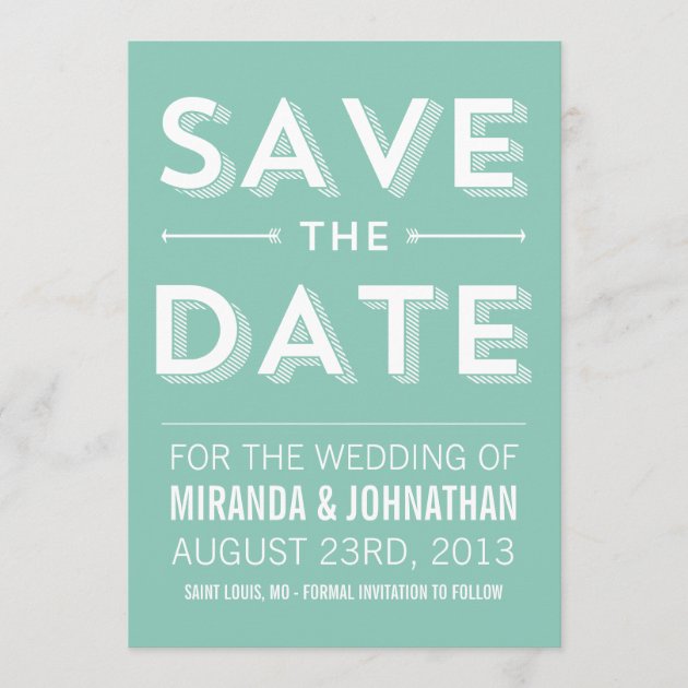 Bold Mint Chic Photo Save The Date Announcements