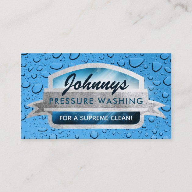 Pressure Washing Slogans Business Cards (front side)