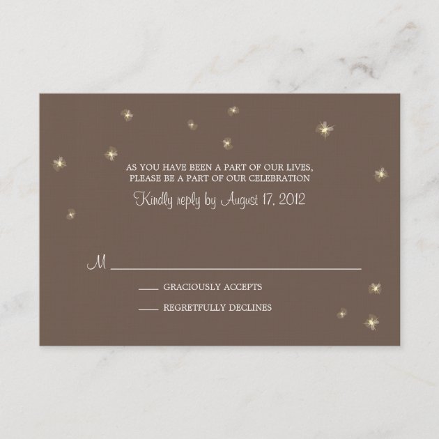 RSVP Card Whimsy Fireflies
