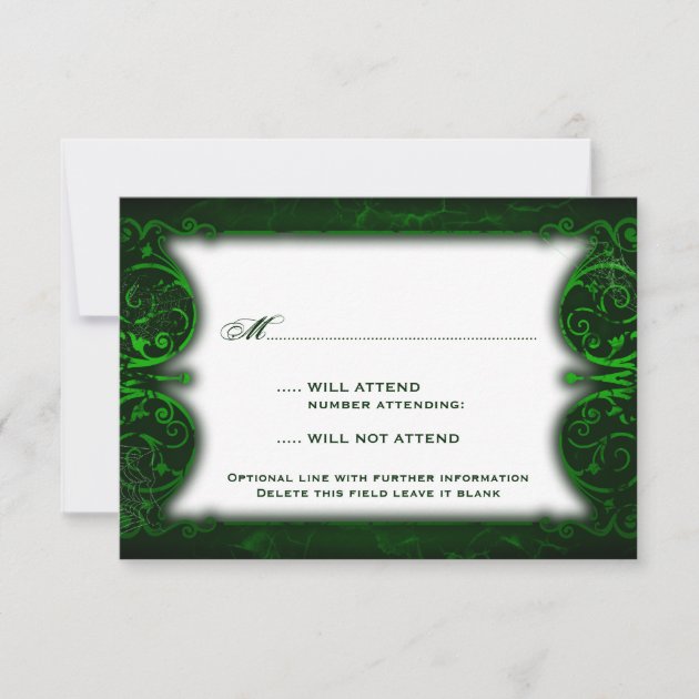 Gothic Victorian Ghoulish Green RSVP