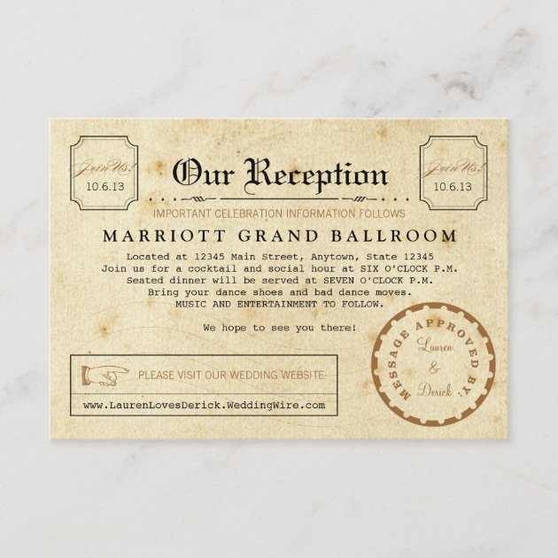 Telegram Reception After Party Travel Insert Card