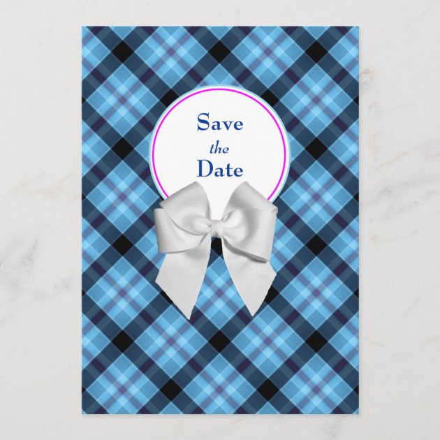 Blue Wedding Save the Date Announcement