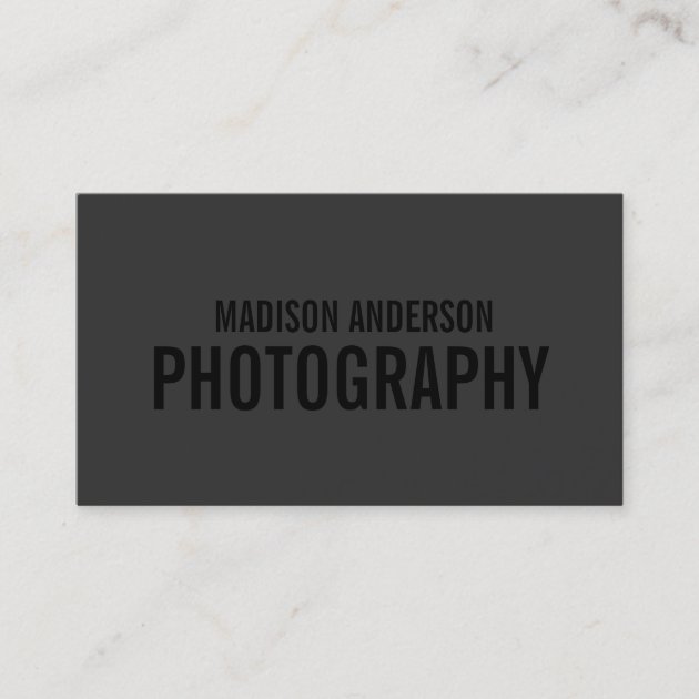 Black Out Photography | Business Cards (front side)