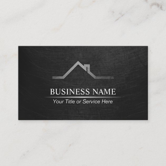 Real Estate Professional Black Business Card (front side)