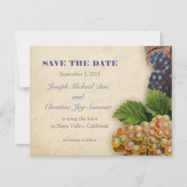 Save the Date Destination Winery Wedding
