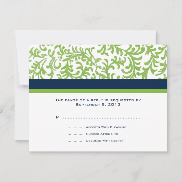 Green and Blue Wedding RSVP