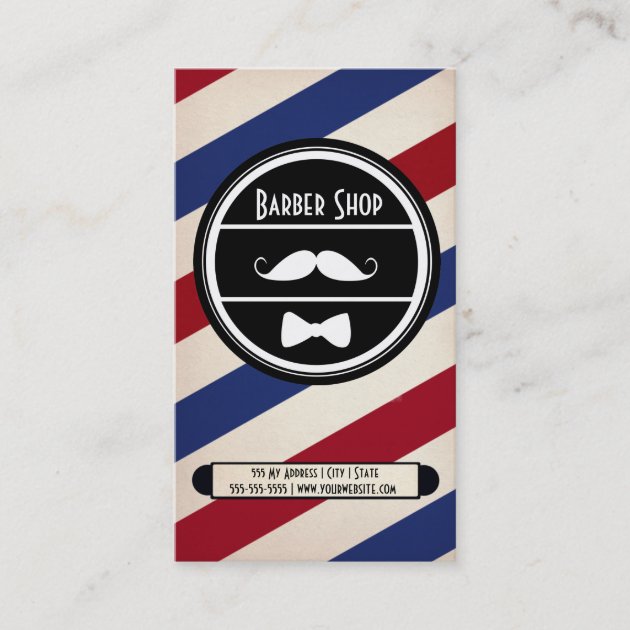 Barber shop Business Card (front side)