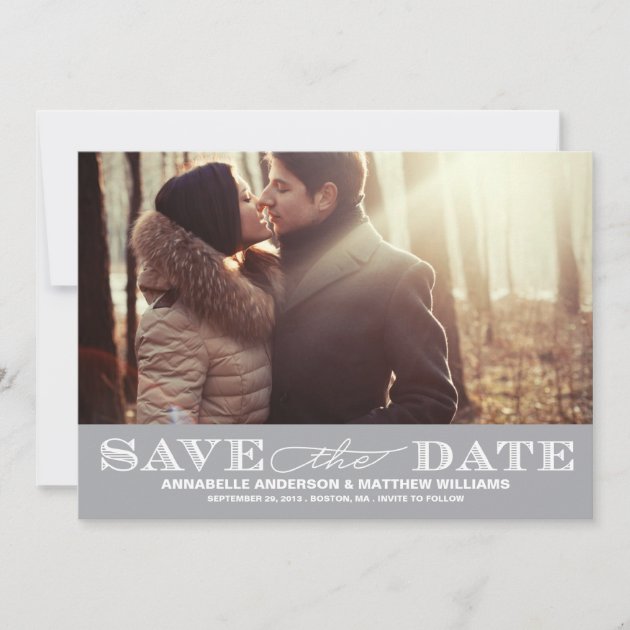 Classy Save the Date PostCard (front side)