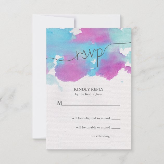 Vibrant Dreams Wedding RSVP Card