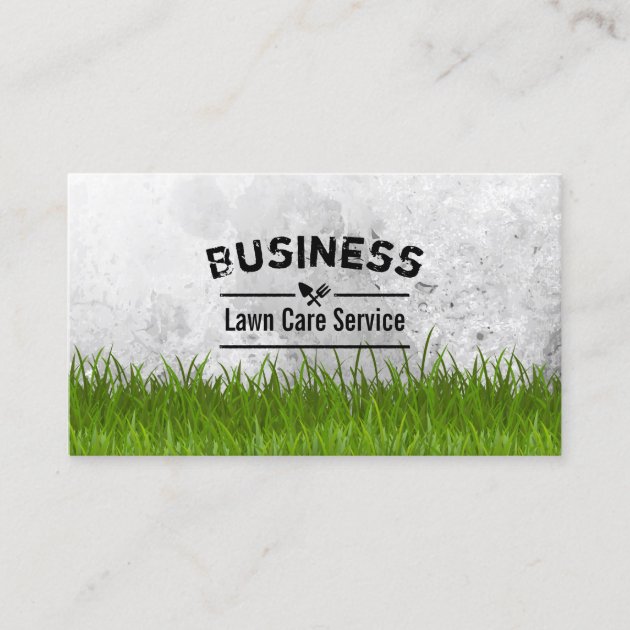 Professional Lawn Care & Landscaping Service Business Card (front side)
