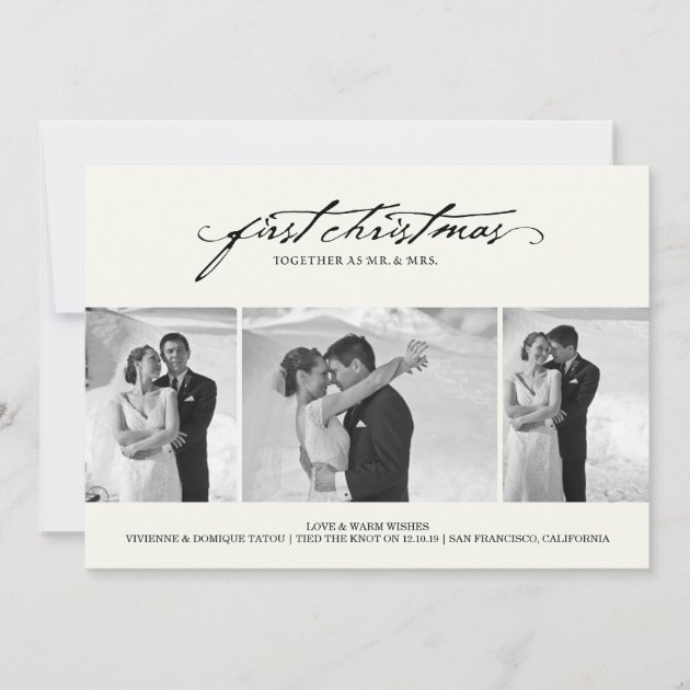 First Christmas As Mr. & Mrs. Holiday Photo Card