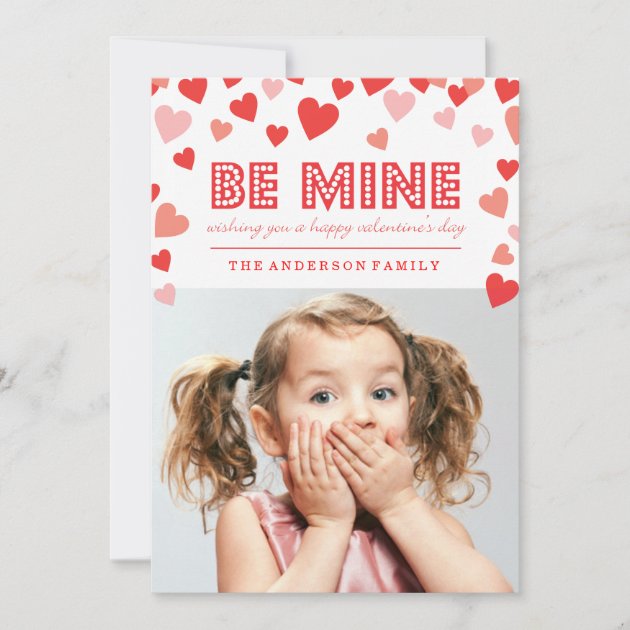 Be Mine - Valentine's Day Photo Card (front side)