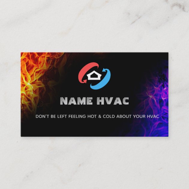 HVAC Slogans Business Cards (front side)