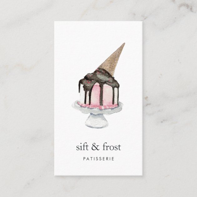 Ice Cream Cake | Vertical Business Card (front side)