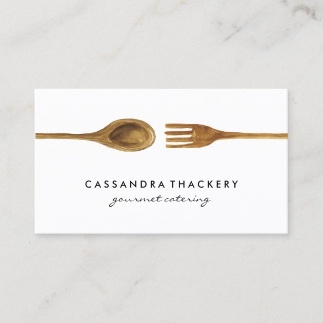 Kitchen Utensils | Cooking Catering Culinary Business Card (front side)