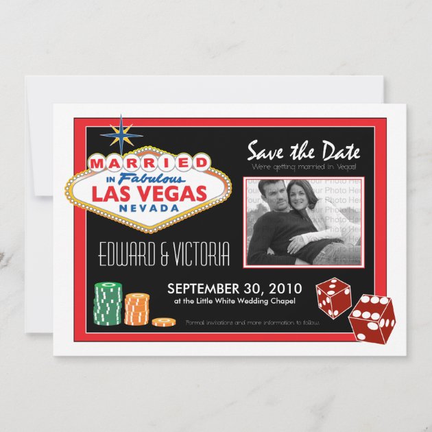 Vegas Destination Wedding Save the Date Invitation