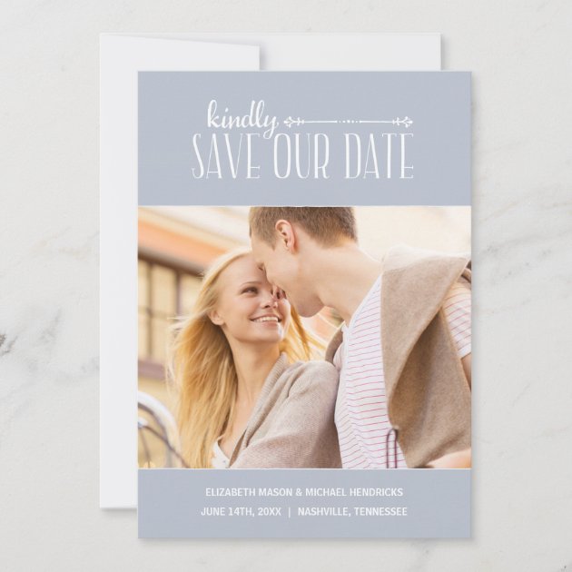 Rustic Charm | Photo Save the Date (front side)