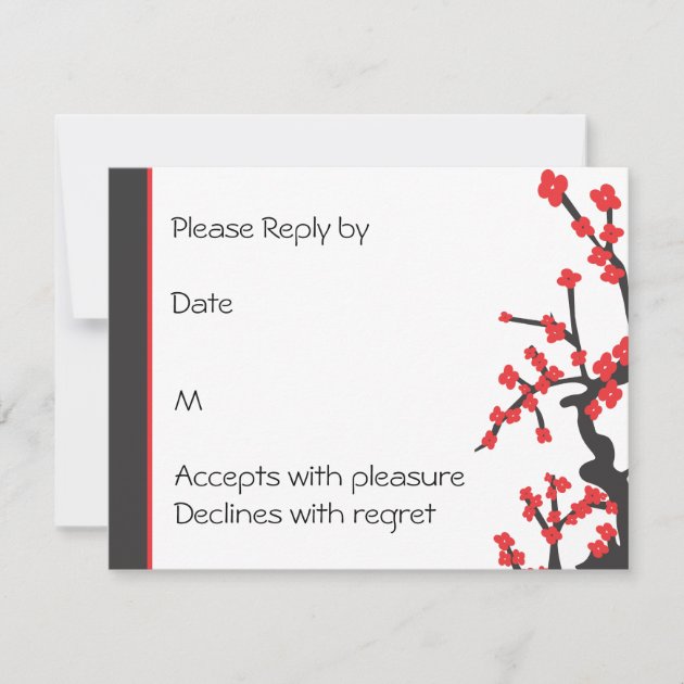 Japanese Red Cherry Blossoms RSVP