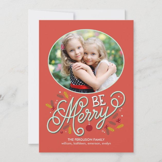 Be Merry Holiday Photo Cards