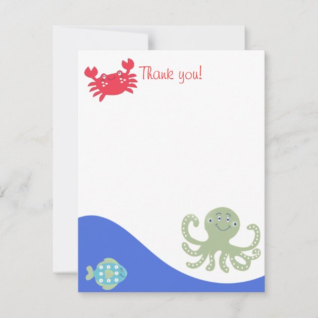 CALYPSO Under the Sea Octopus Flat Thank You