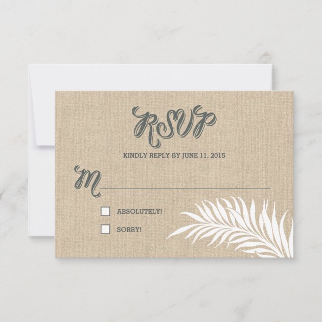 Palm Leaves RSVP /Wedding Response Cards