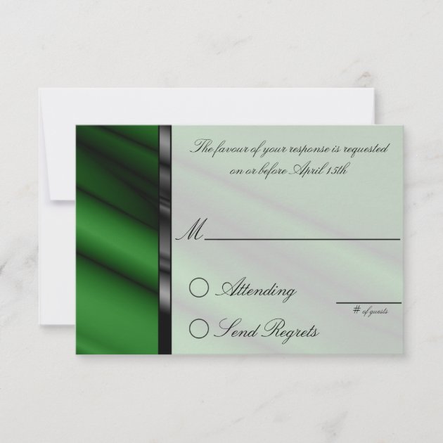 Green Silk Reply Card
