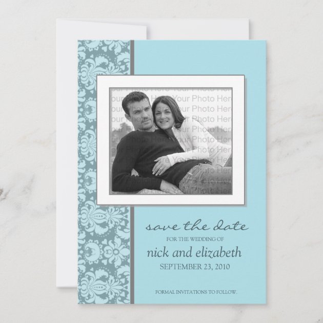 5X7 Pick YOUR OWN Color Baroque Save the Date 2