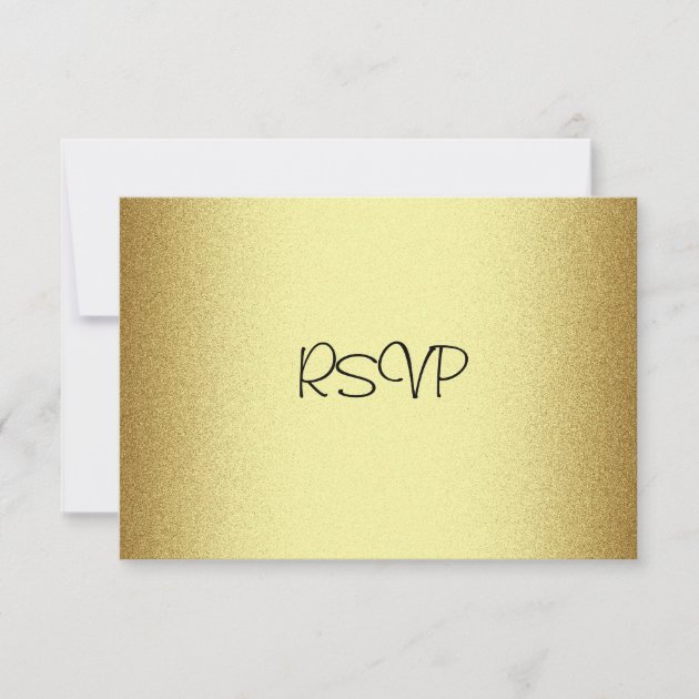 RSVP Response Card All Events Elegant Gold