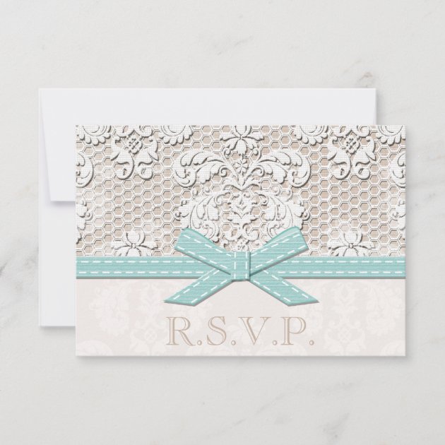 Antique Lace Look RSVP Wedding Response Cards