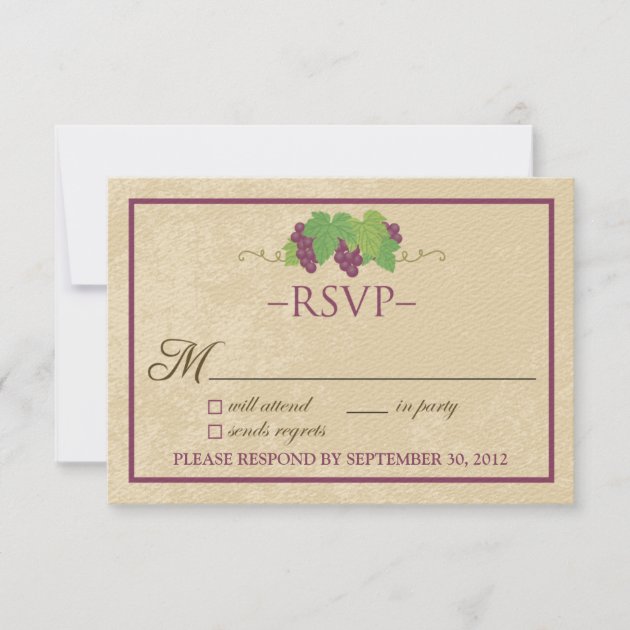 Vineyard RSVP Card (Parchment Design)