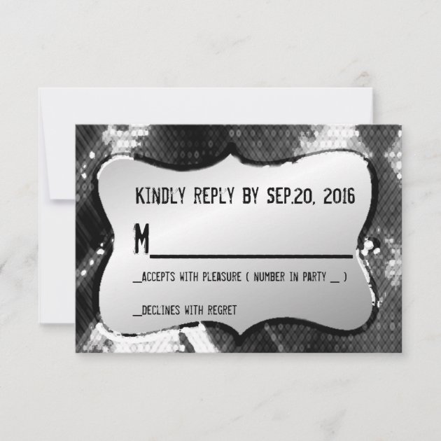 Artistic Modern Chic Trendy Sequins Response Card