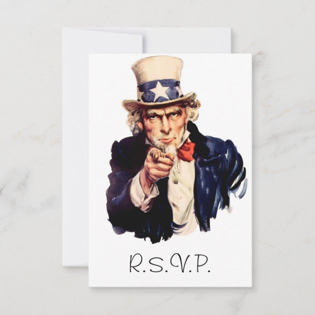 Uncle Sam RSVP Card
