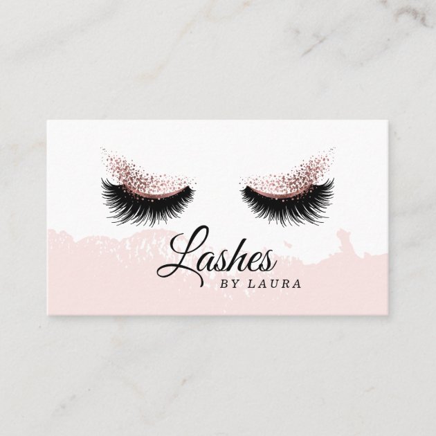 Long Lash Extension Makeup Artist Business Card (front side)