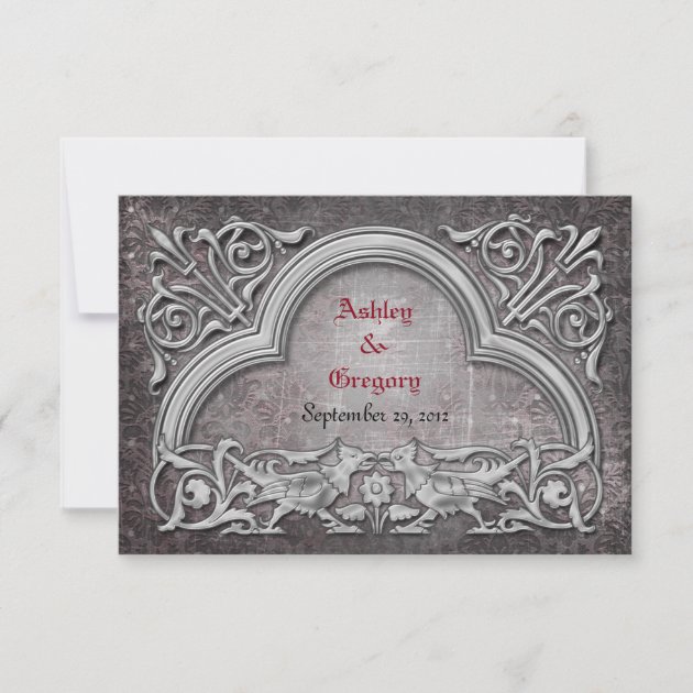 Gothic Wedding RSVP card