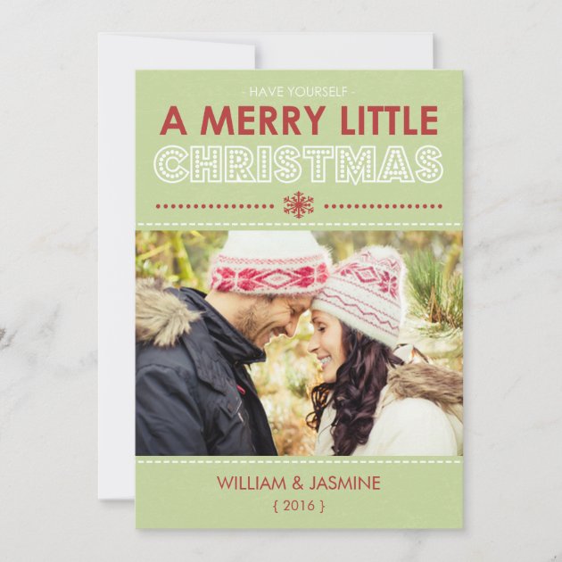 Modern Merry Little Christmas Flat Card