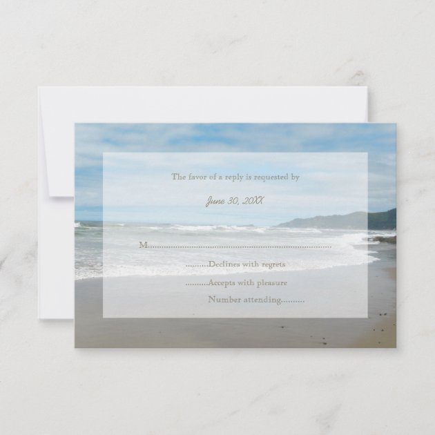 Beach RSVP Wedding Invitation