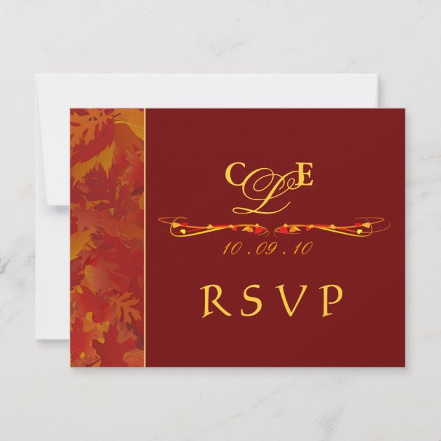 RSVP Reply Cards - Autumn Wedding Invitations