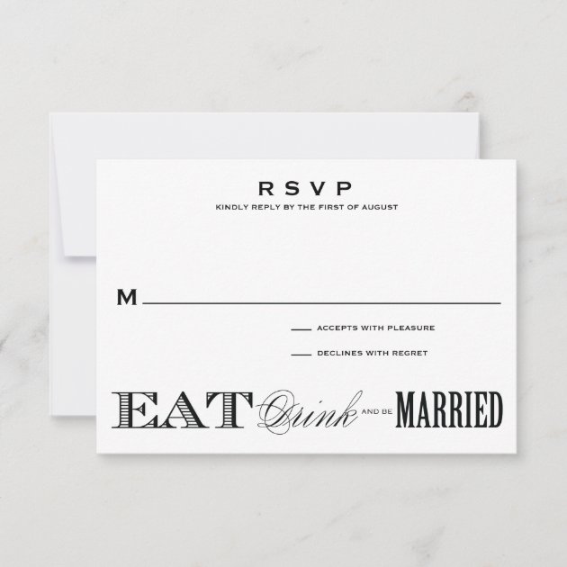 & BE MARRIED | RSVP 3.5 x 5