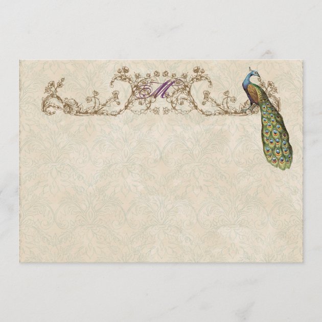Vintage Peacock & Etchings Thank You Note Cards