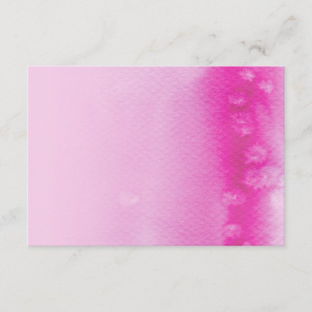 ENCLOSURE CARD :: ombre watercolor fuschia pink
