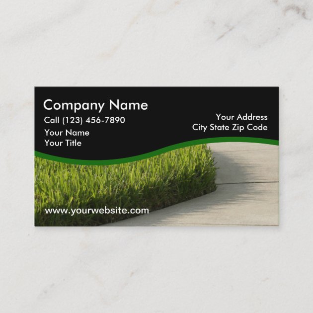 Lawn Care Services Design Business Card (front side)