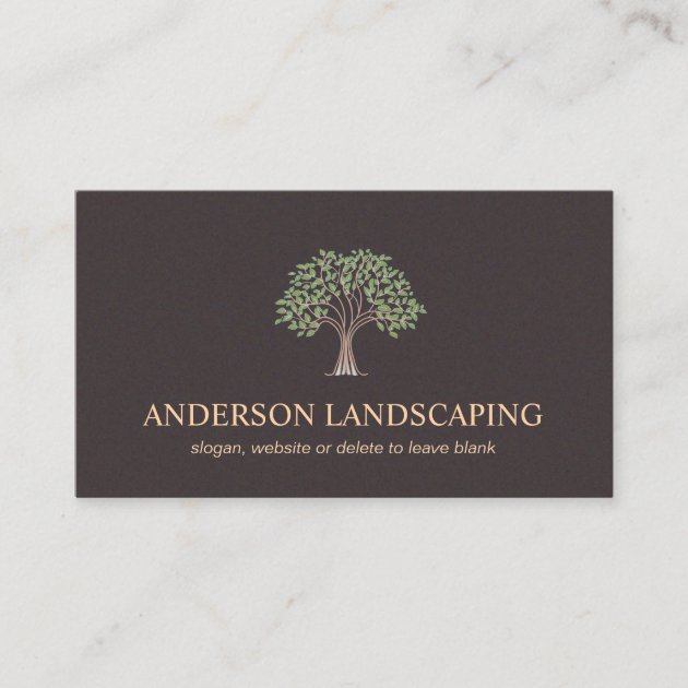 Old Wise Tree Logo Business Card 2