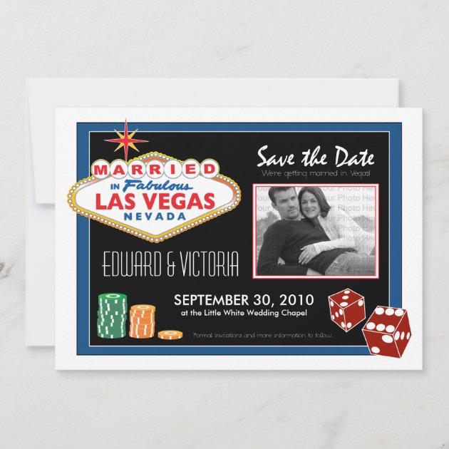 Vegas Destination Wedding Save the Date Invitation