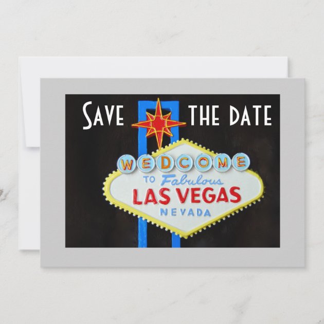 Las Vegas Wedding Save the Date (front side)