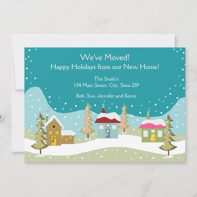 Holiday Moving Announcement Cards