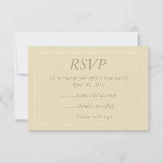 Beige & Ecru Event Reply, RSVP or Response Cards