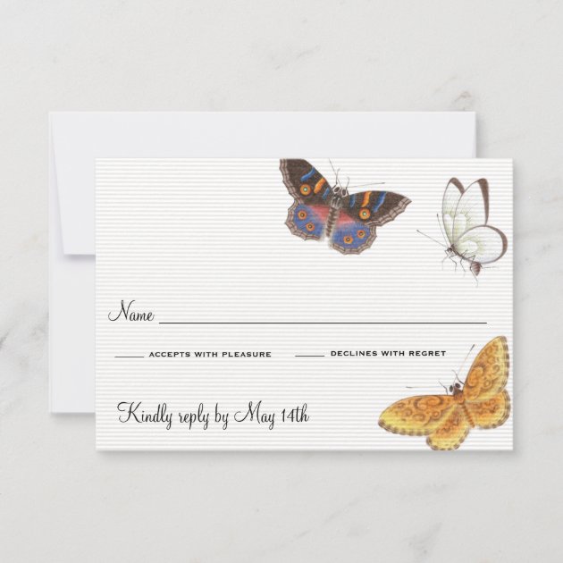 Butterfly RSVP Card