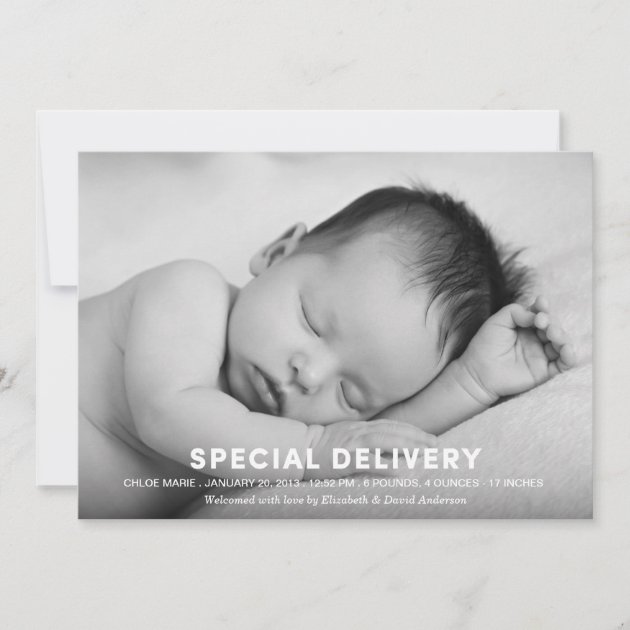 SPECIAL DELIVERY | BIRTH ANNOUNCEMENT