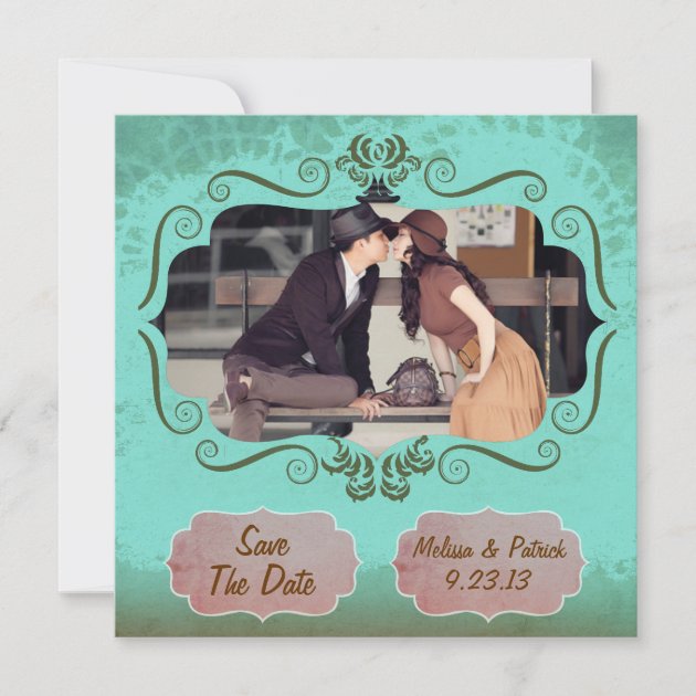 Mint Vintage Save The Date